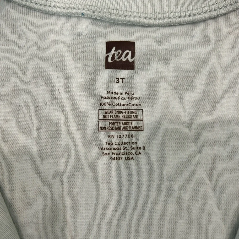Polar Bear Night Night Footed Pajamas in light blue by Tea Collection - Picture 5 of 5